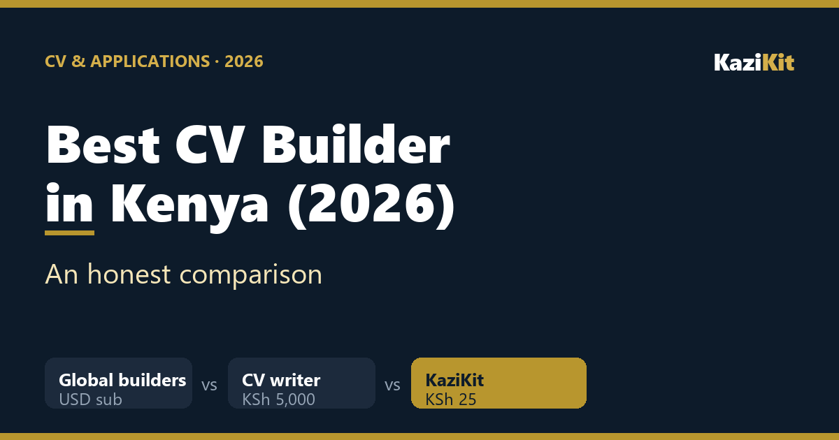Best CV Builder in Kenya (2026): Honest Comparison