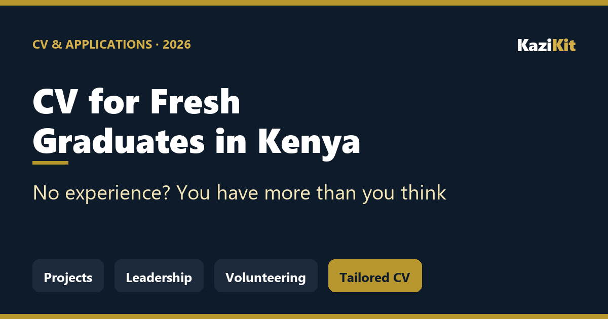 CV Format for Fresh Graduates in Kenya (No Experience)